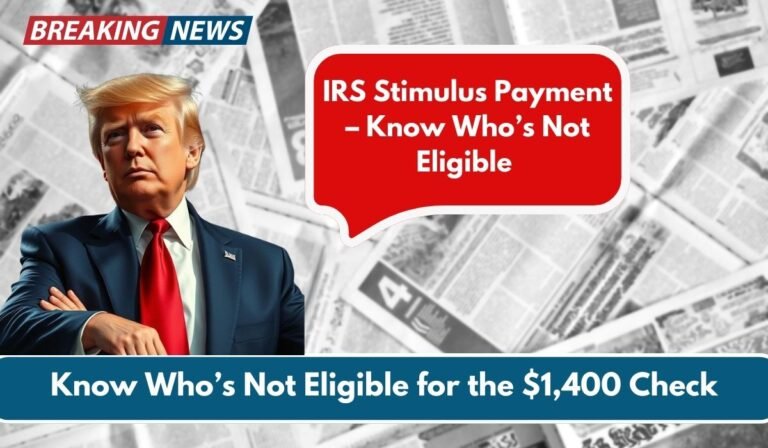 IRS Stimulus Payment – Know Who’s Not Eligible for the $1,400 Check